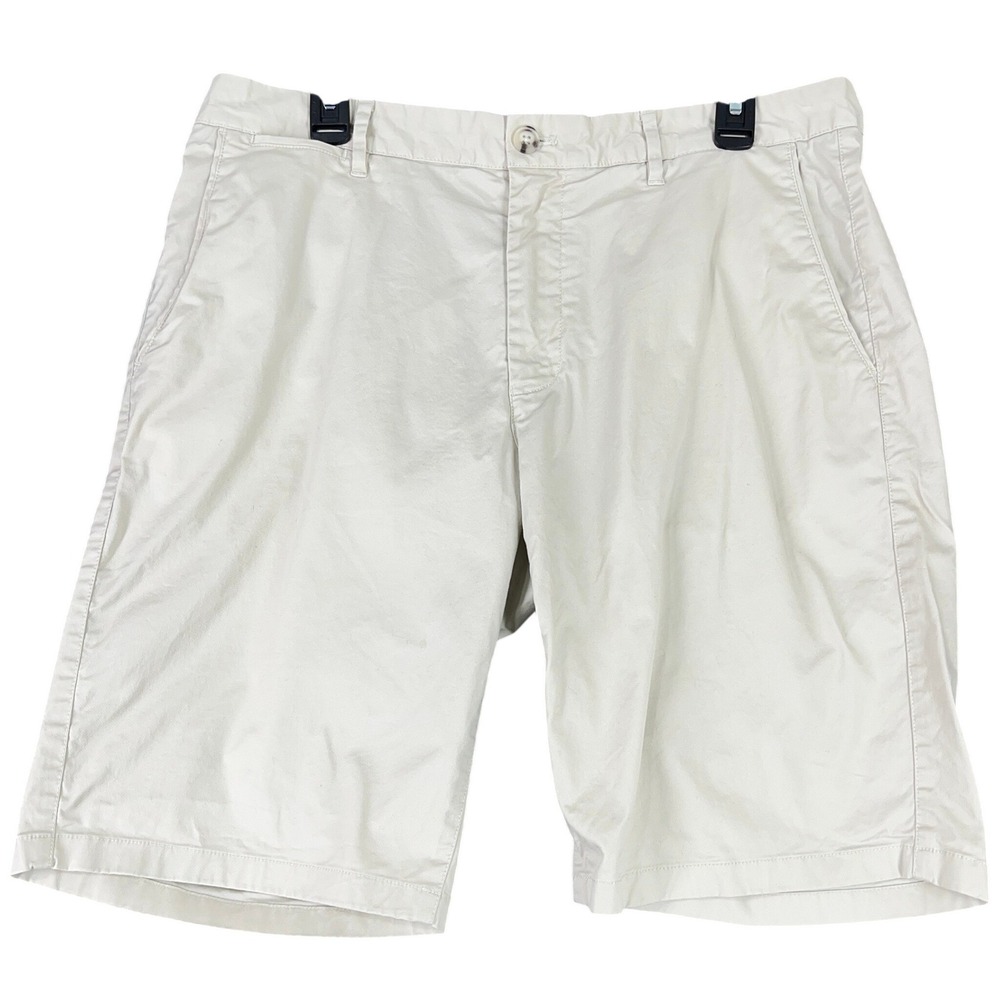 Bonobos Chino Shorts Stretch Cotton Twill Khaki Tan 11 Inch Inseam 35 Mens
